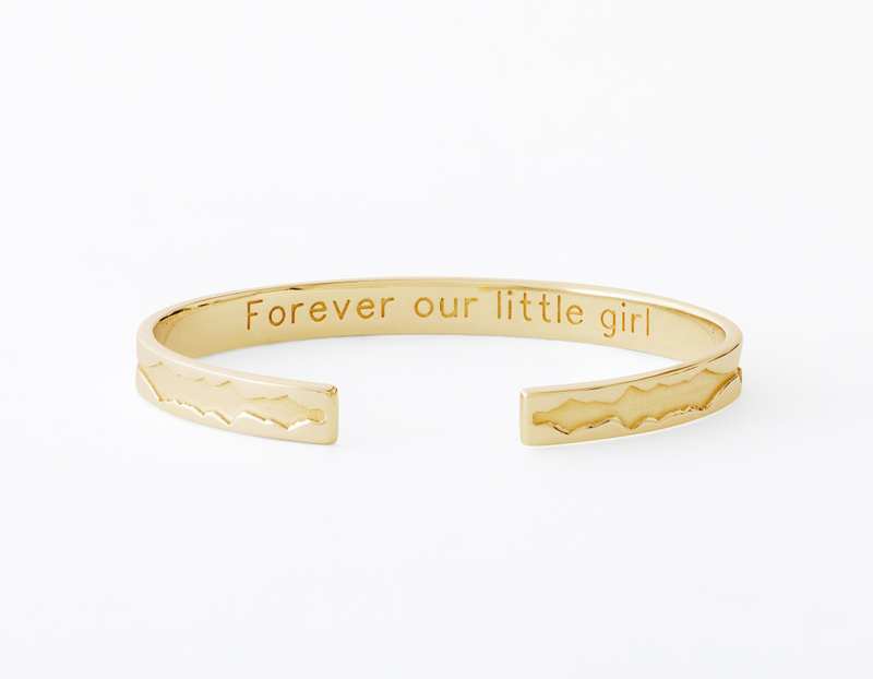 The Outer Wave Bracelet placed horizontal-inner in 14-Karat Gold